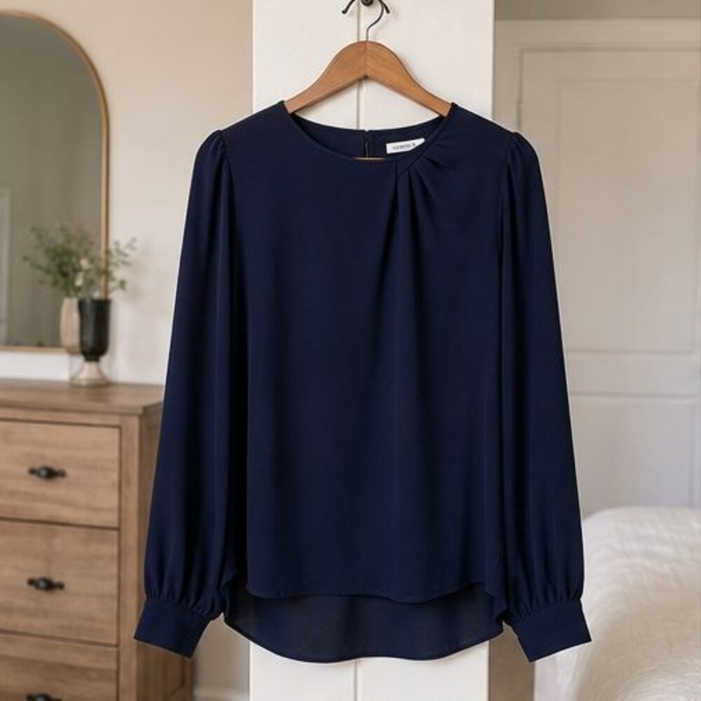 Blush Pleated Blouse